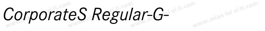 CorporateS Regular-G字体转换